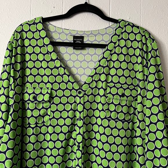 George Top Womens 4X Button Front Business Casual Workwear Casual Stretch - Picture 3 of 12